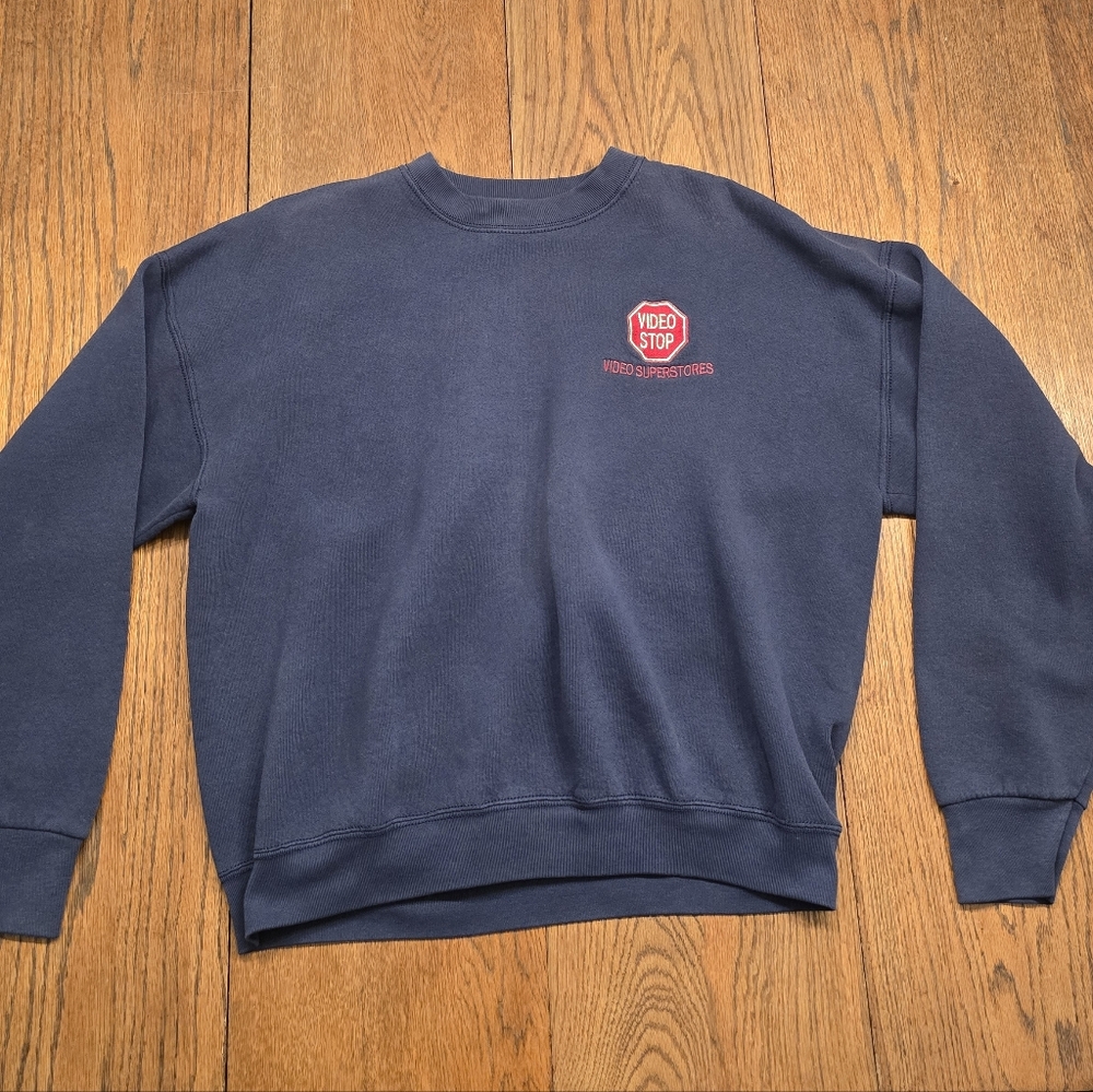 Vintage Video Stop Video Superstores Crewneck Sweatshirt Fruit of the Loom XL